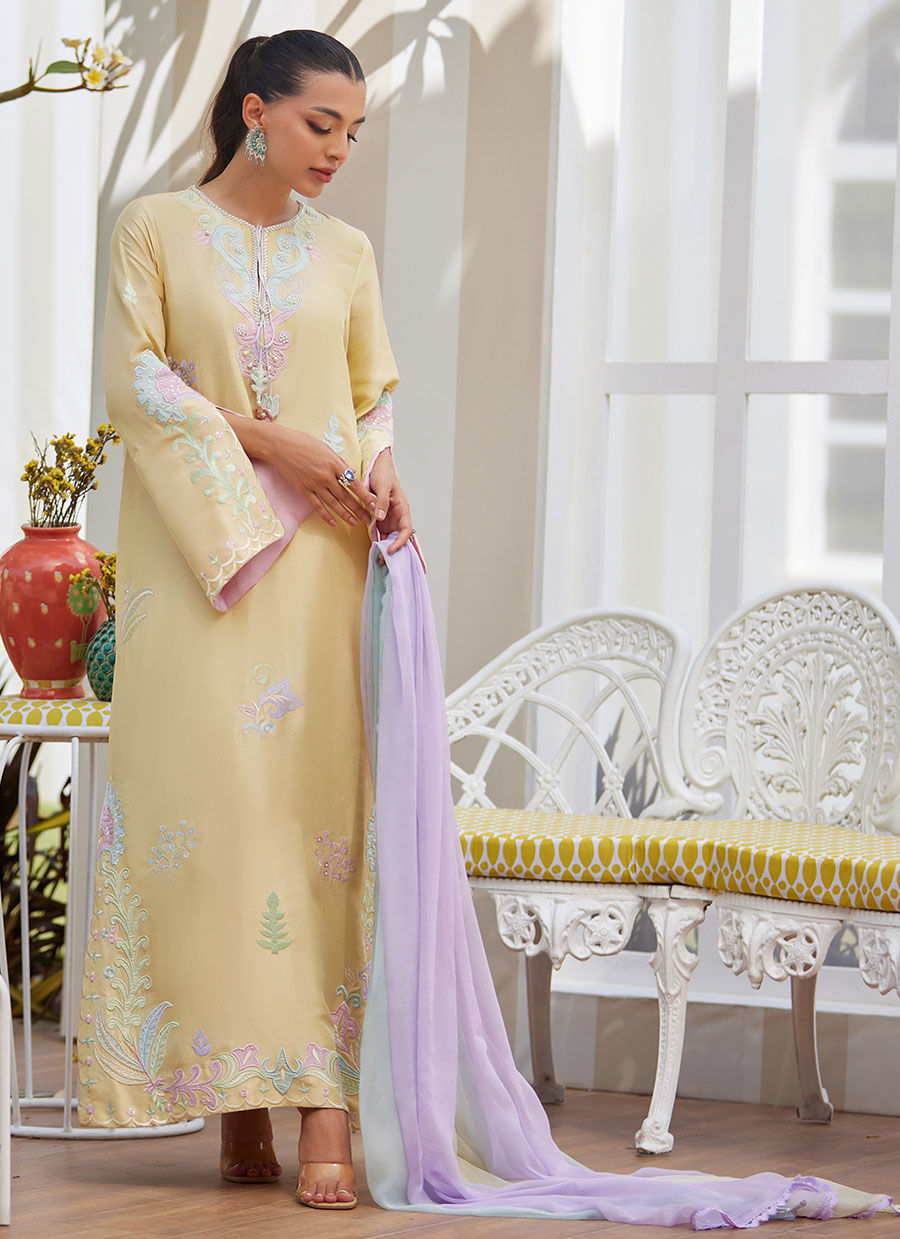 VAYA LEMON SHIRT AND DUPATTA | Farah Talib Aziz 2025