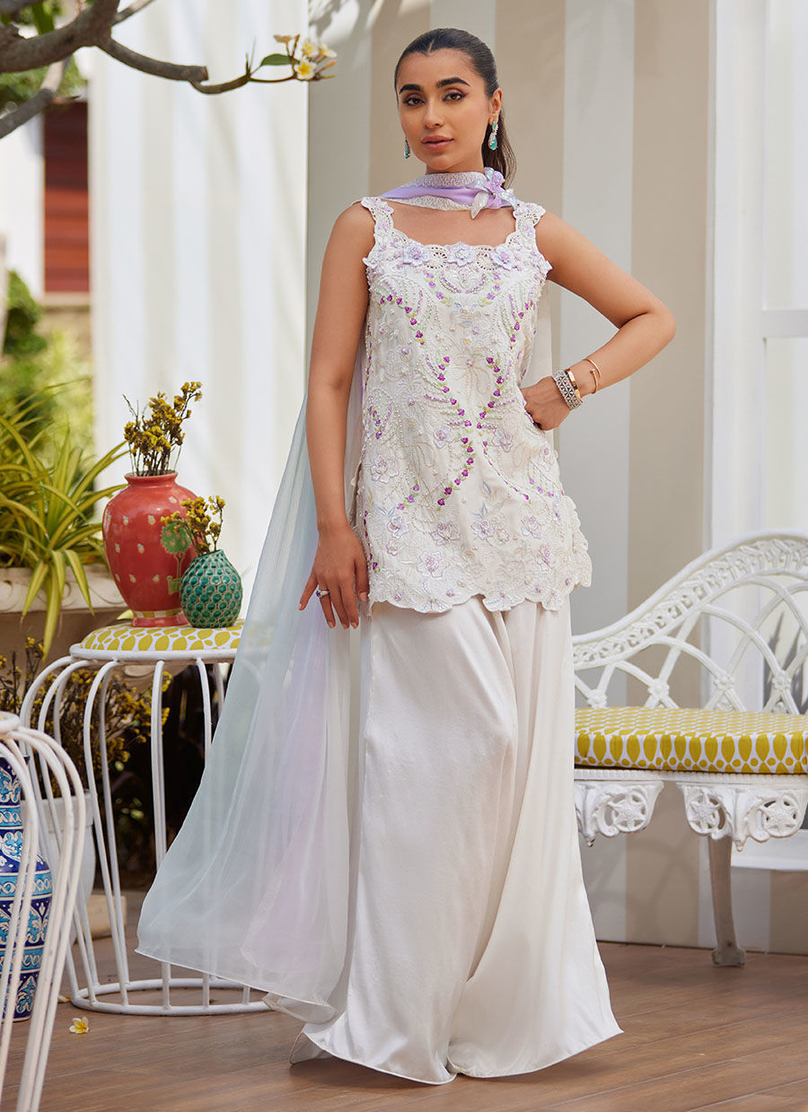 AMORA IVORY SHIRT AND DUPATTA | Farah Talib Aziz 2025
