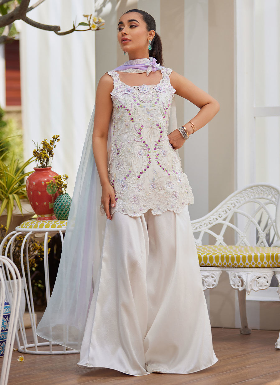 AMORA IVORY SHIRT AND DUPATTA | Farah Talib Aziz 2025