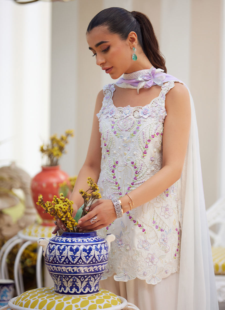 AMORA IVORY SHIRT AND DUPATTA | Farah Talib Aziz 2025