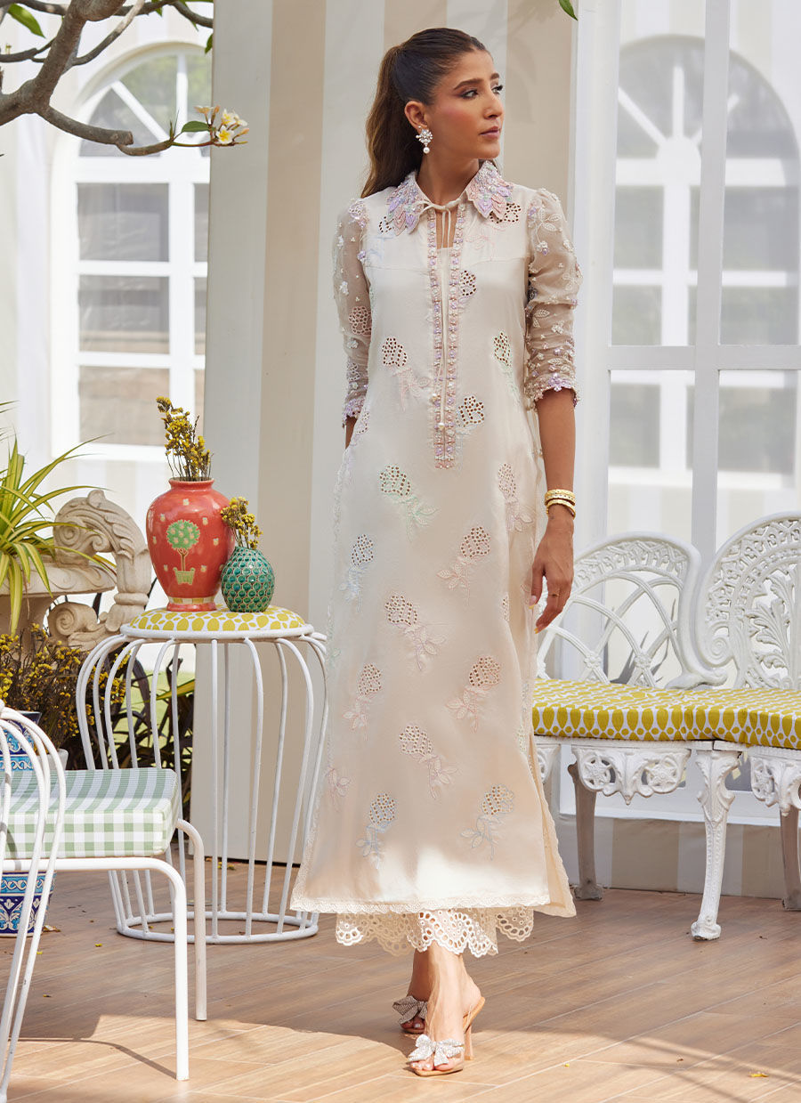 LEELA IVORY SHIRT | Farah Talib Aziz 2025