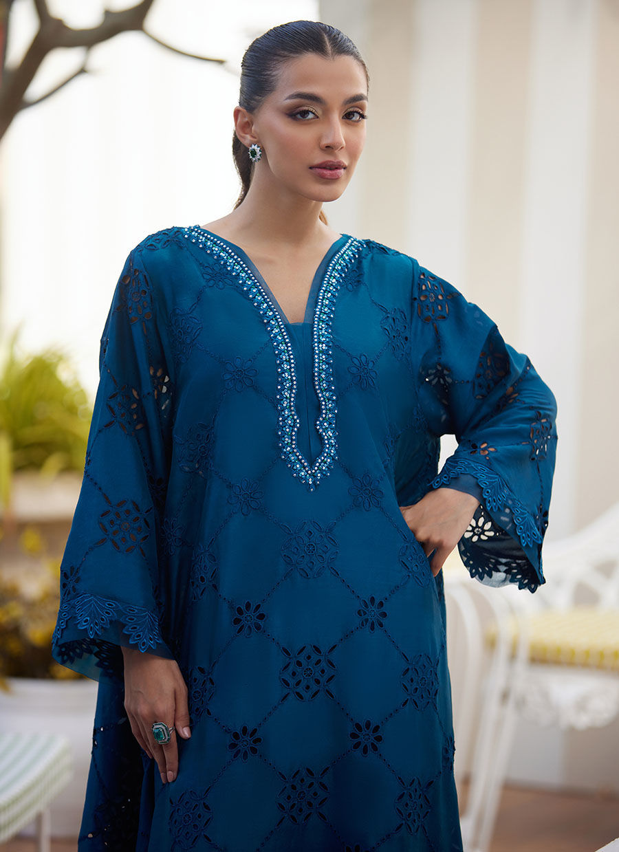 CELA TEAL SHIRT AND DUPATTA | Farah Talib Aziz 2025