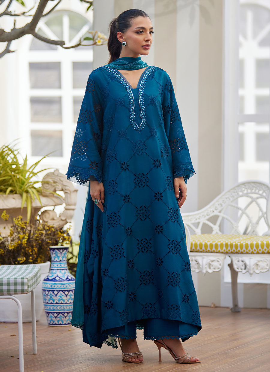 CELA TEAL SHIRT AND DUPATTA | Farah Talib Aziz 2025