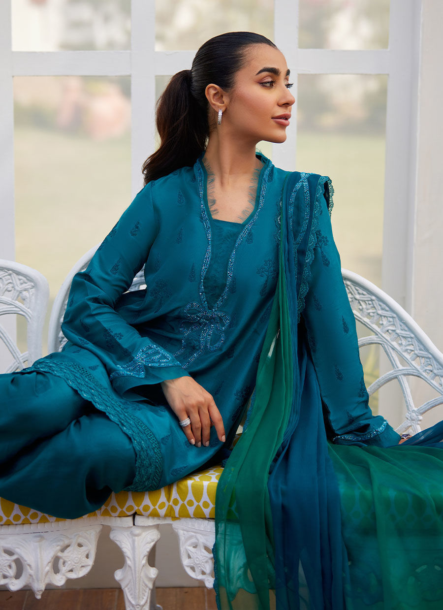 MAELLA EMERALD SHIRT AND DUPATTA | Farah Talib Aziz 2025