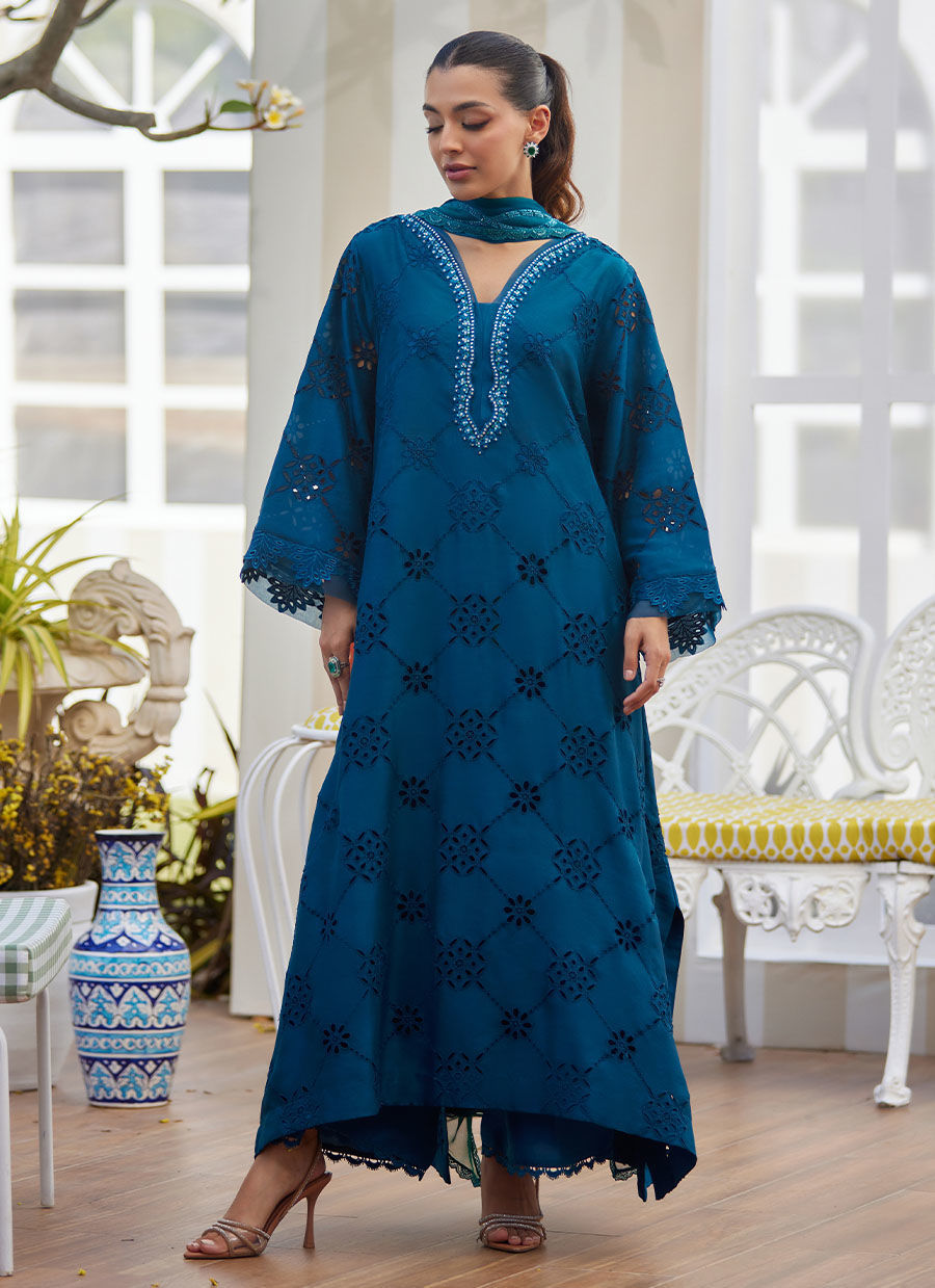CELA TEAL SHIRT AND DUPATTA | Farah Talib Aziz 2025