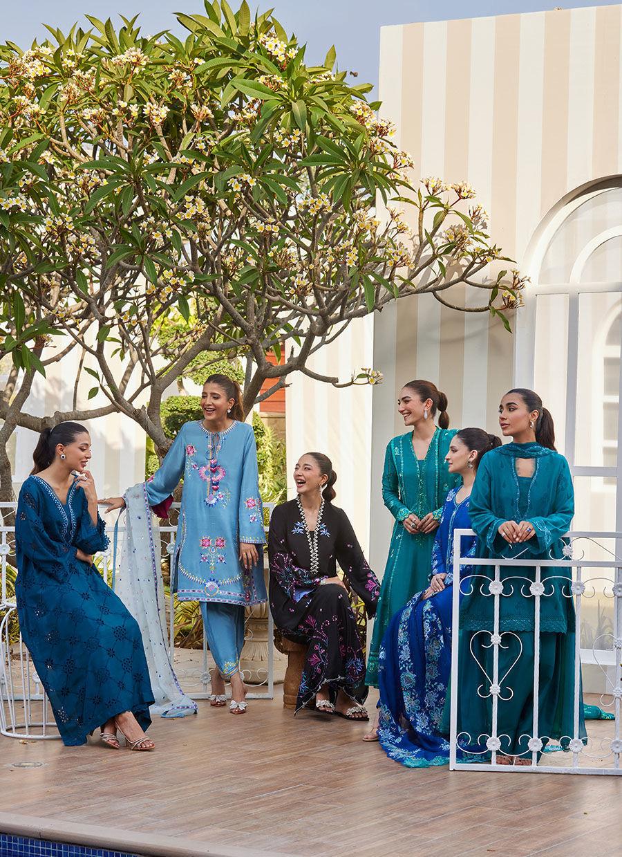 NYSSA BLUE SHIRT AND DUPATTA | Farah Talib Aziz 2025