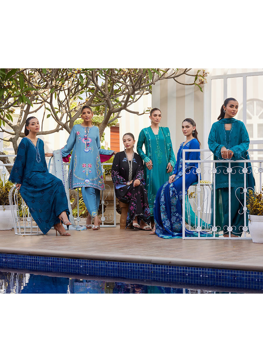 NYSSA BLUE SHIRT AND DUPATTA | Farah Talib Aziz 2025