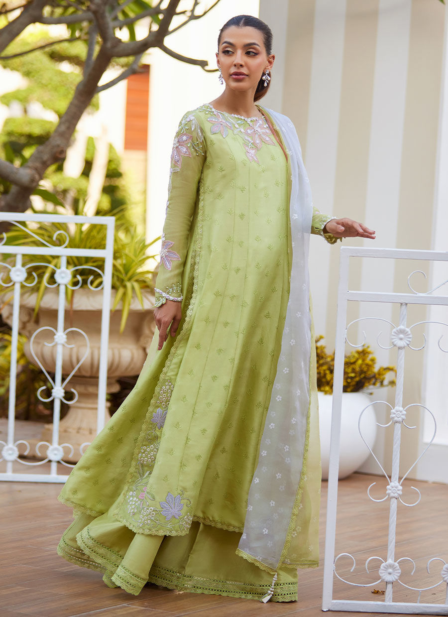 TALYA APPLE GREEN KALIDAAR AND DUPATTA | Farah Talib Aziz 2025
