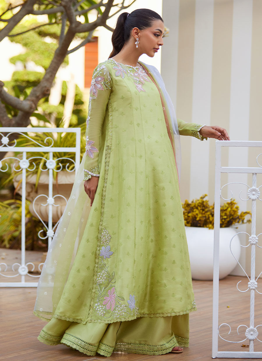 TALYA APPLE GREEN KALIDAAR AND DUPATTA | Farah Talib Aziz 2025