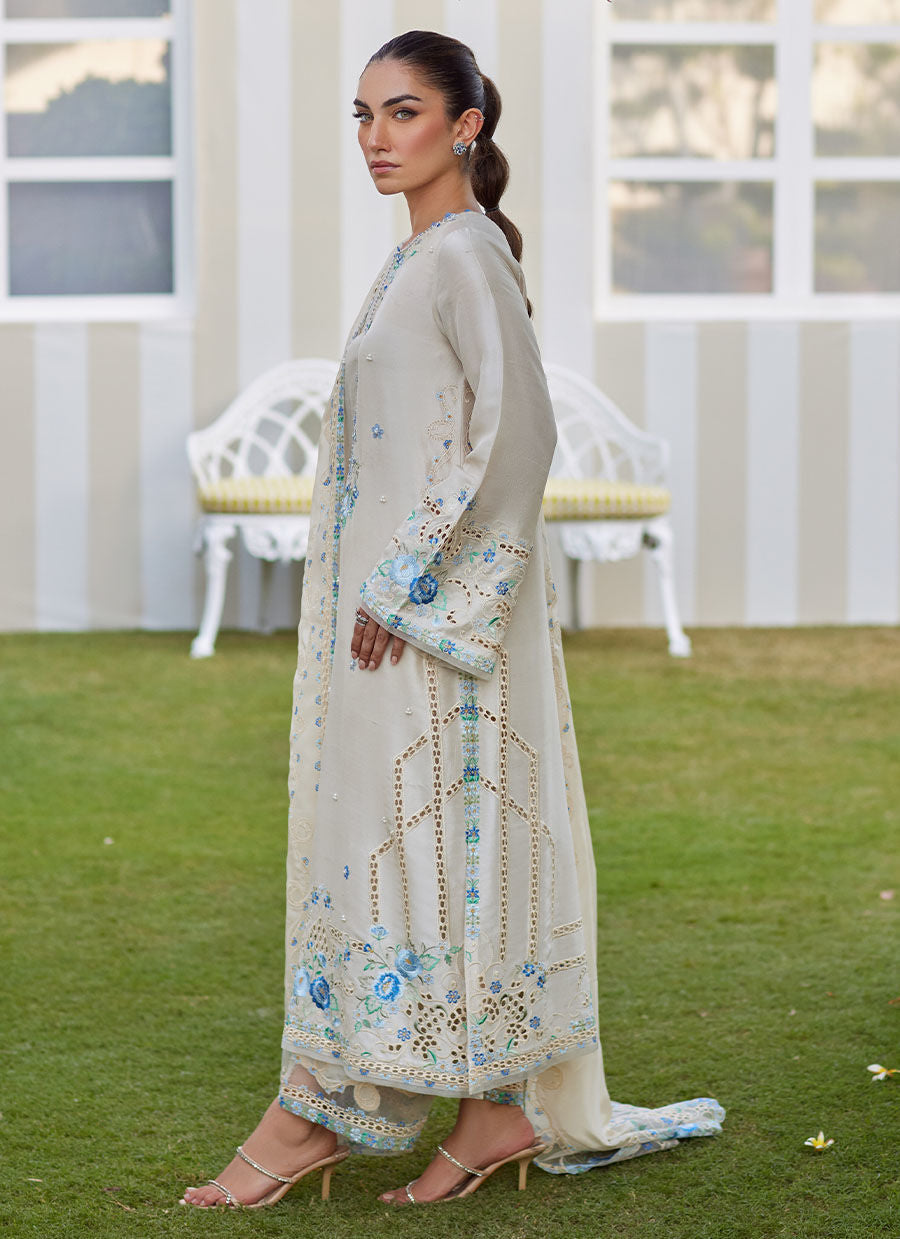 DELINA IVORY SHIRT AND DUPATTA | Farah Talib Aziz 2025