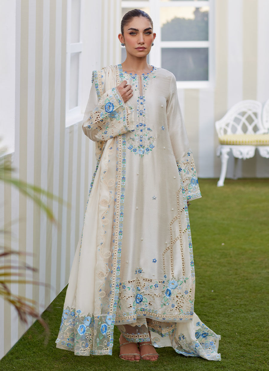 DELINA IVORY SHIRT AND DUPATTA | Farah Talib Aziz 2025