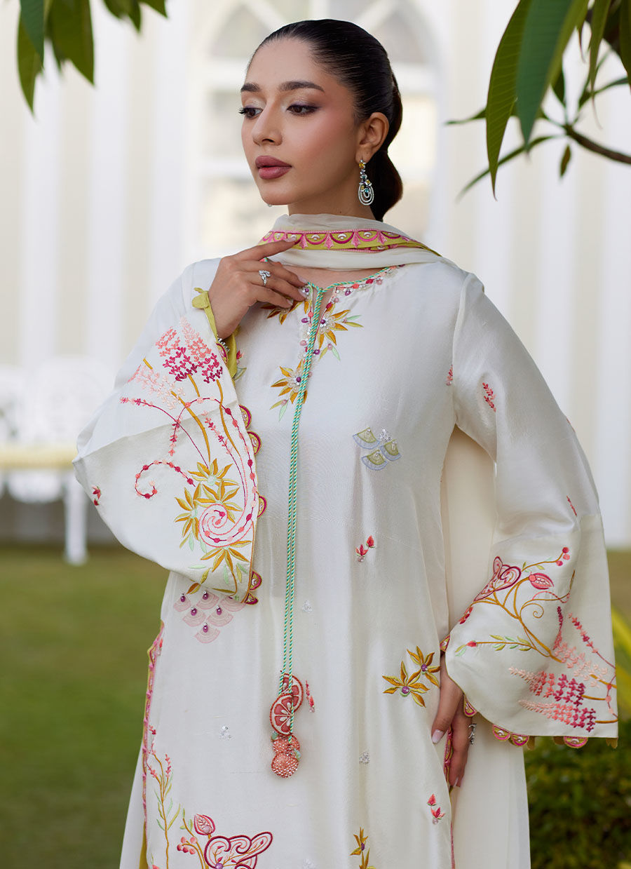 MIREZA IVORY SHIRT AND DUPATTA | Farah Talib Aziz 2025