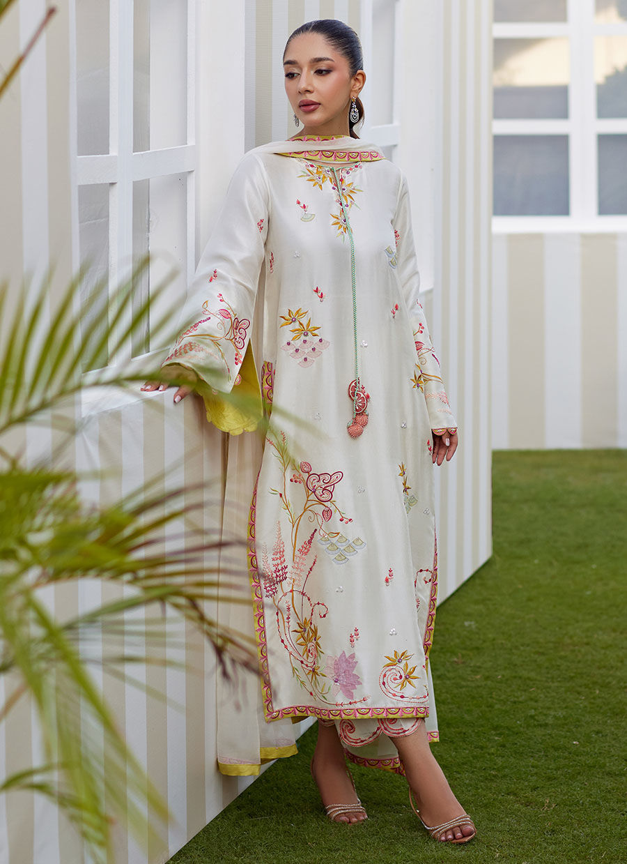 MIREZA IVORY SHIRT AND DUPATTA | Farah Talib Aziz 2025