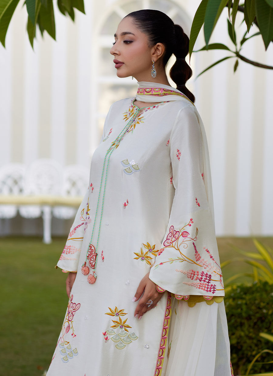 MIREZA IVORY SHIRT AND DUPATTA | Farah Talib Aziz 2025