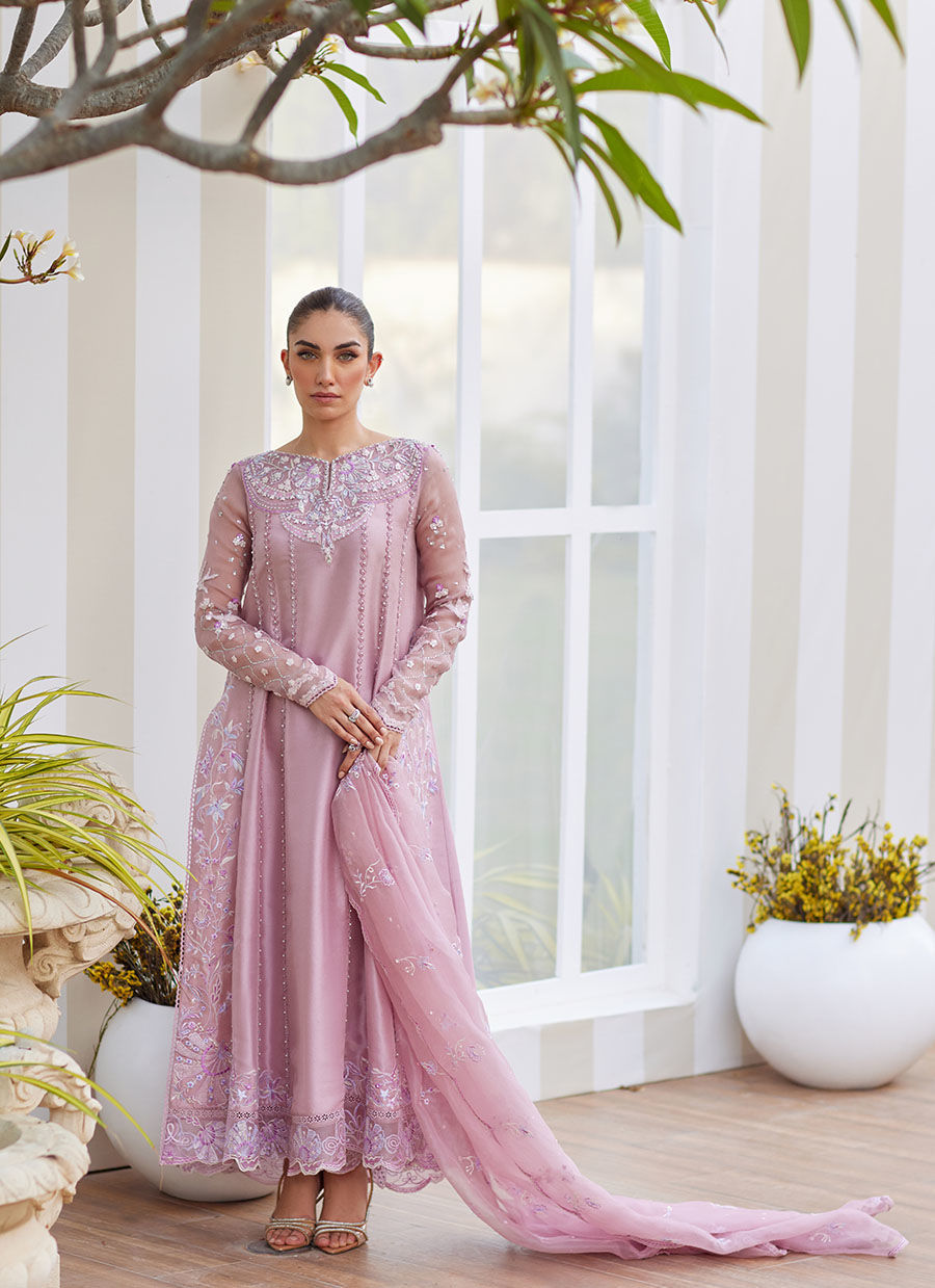 KARIS MAUVE KALIDAAR AND DUPATTA | Farah Talib Aziz 2025