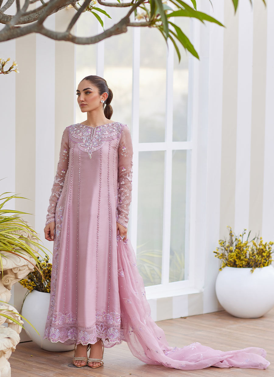 KARIS MAUVE KALIDAAR AND DUPATTA | Farah Talib Aziz 2025