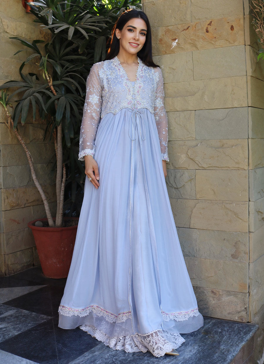 ANTALIA WEDGEWOOD BLUE KALIDAAR | PRET | FARAH TALIB AZIZ