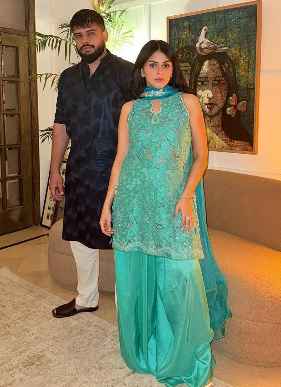 BINX AQUA SHIRT AND DUPATTA | PRET | FARAH TALIB AZIZ