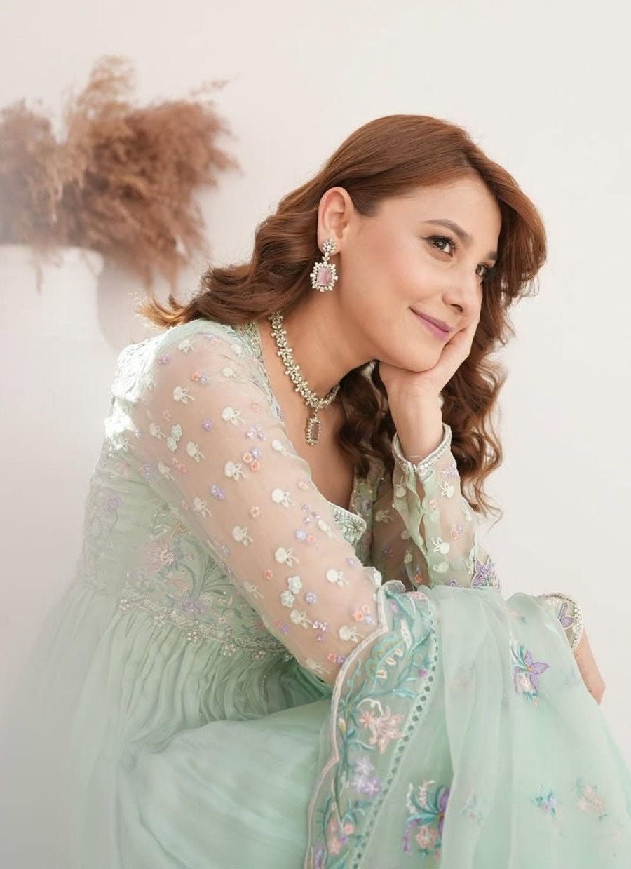 FREYA AQUA KALIDAAR AND DUPATTA | PRET | FARAH TALIB AZIZ
