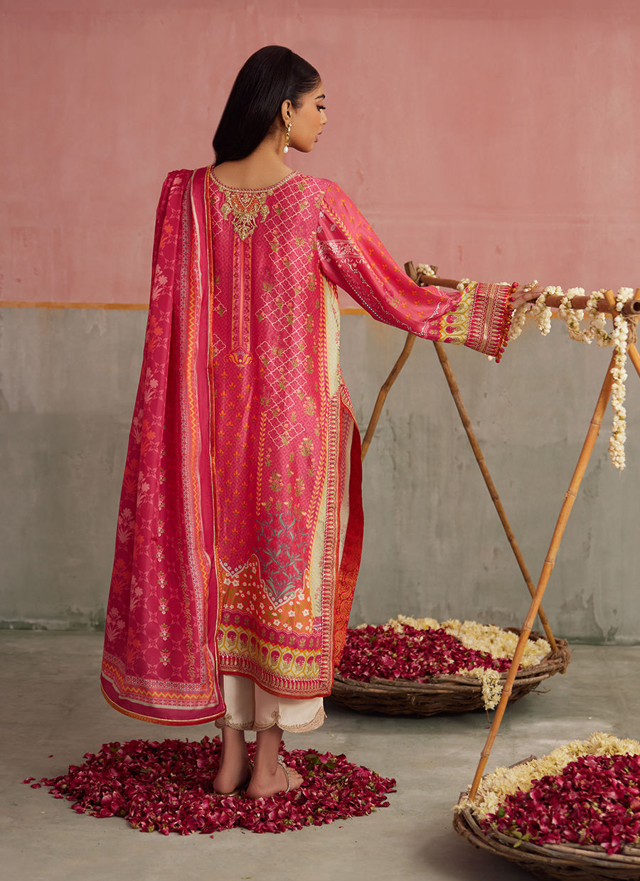 Selin Crimson Shirt And Dupatta | FARAH TALIB AZIZ