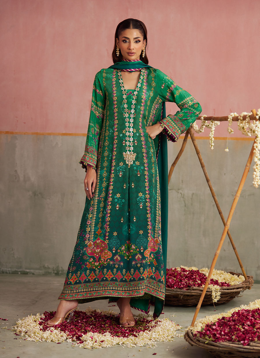 Noemi Jade Shirt And Dupatta | FARAH TALIB AZIZ
