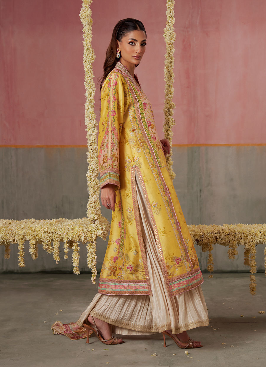 Mogra Buttercup Shirt And Dupatta | FARAH TALIB AZIZ