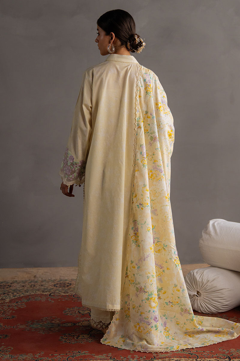 SUNSHINE GLOW-3PC PRINTED LAWN SUIT | Cross Stitch