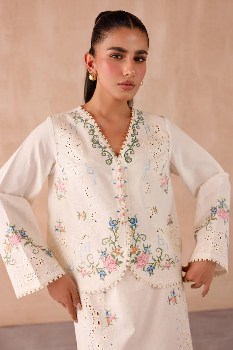 EP-02 ZENA | EMBROIDERED CO-ORD| Qalamkar
