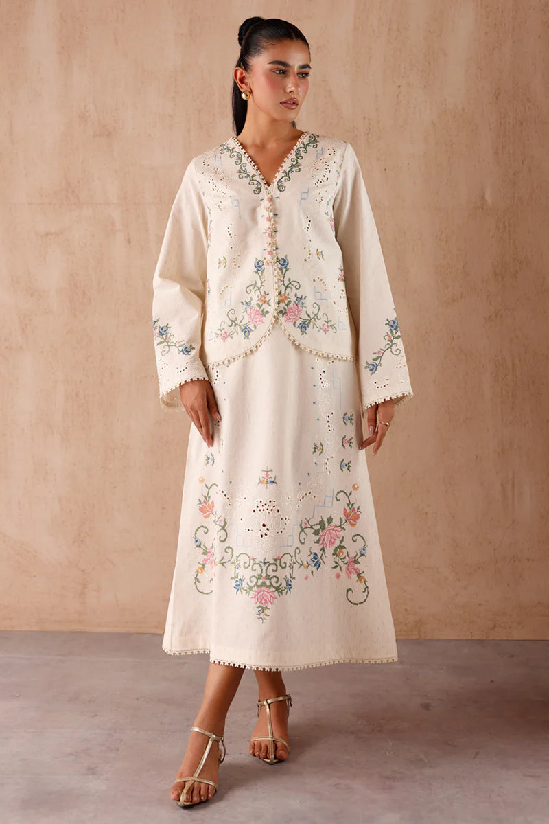 EP-02 ZENA | EMBROIDERED CO-ORD| Qalamkar