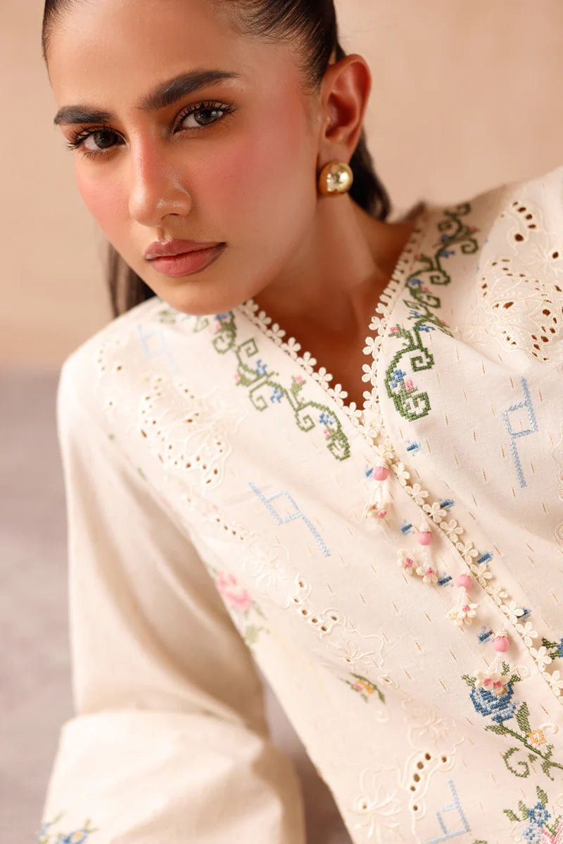 EP-02 ZENA | EMBROIDERED CO-ORD| Qalamkar