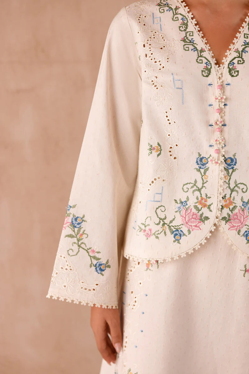 EP-02 ZENA | EMBROIDERED CO-ORD| Qalamkar