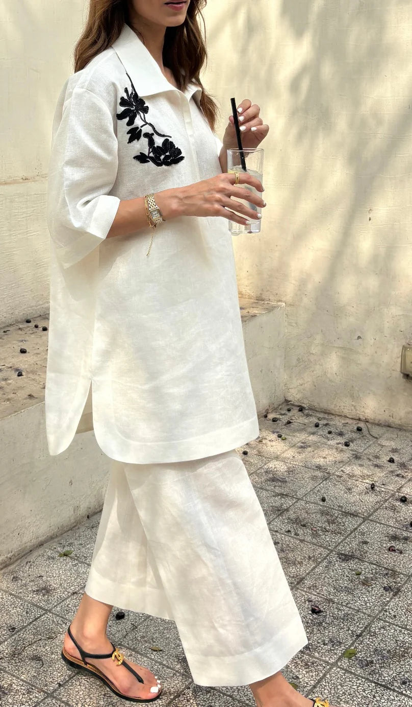 COCO WHITE LINEN SET | Sak Atelier