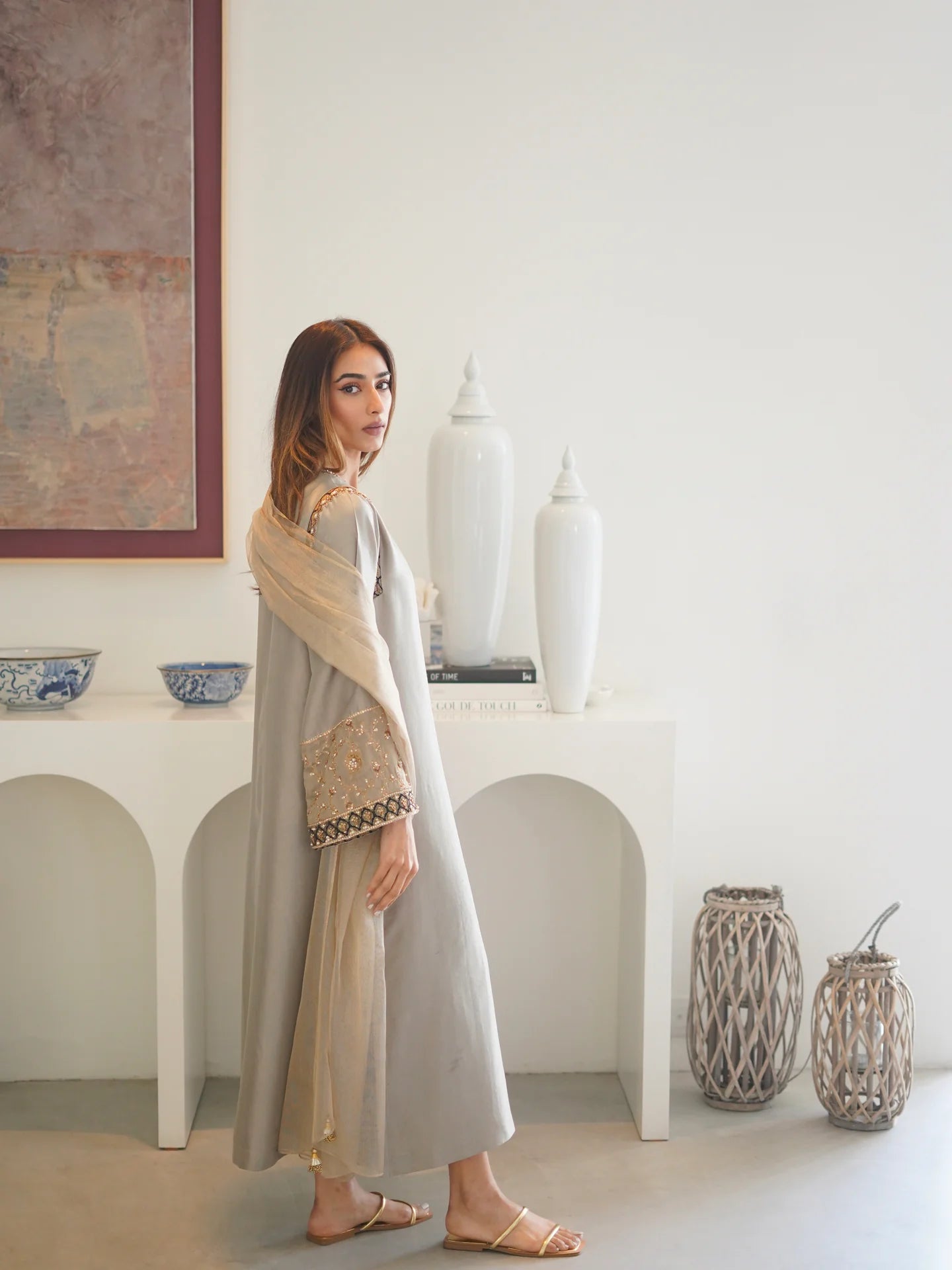 GANGA-JAMUNI ZARI DUPATTA | SAK ATELIER