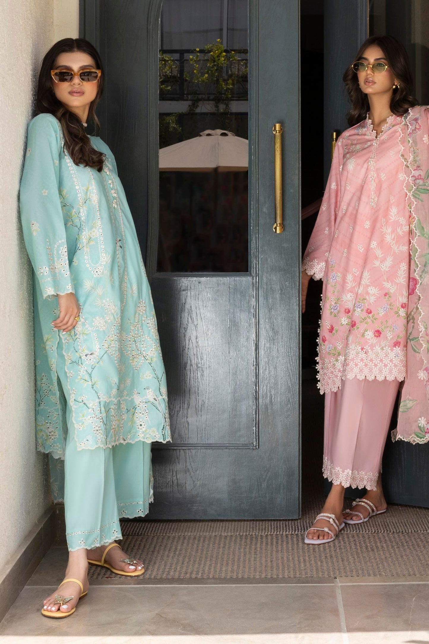 STITCHED LAWN EMBROIDERED SUIT SS25ESE263P3 | Sana Safinaz