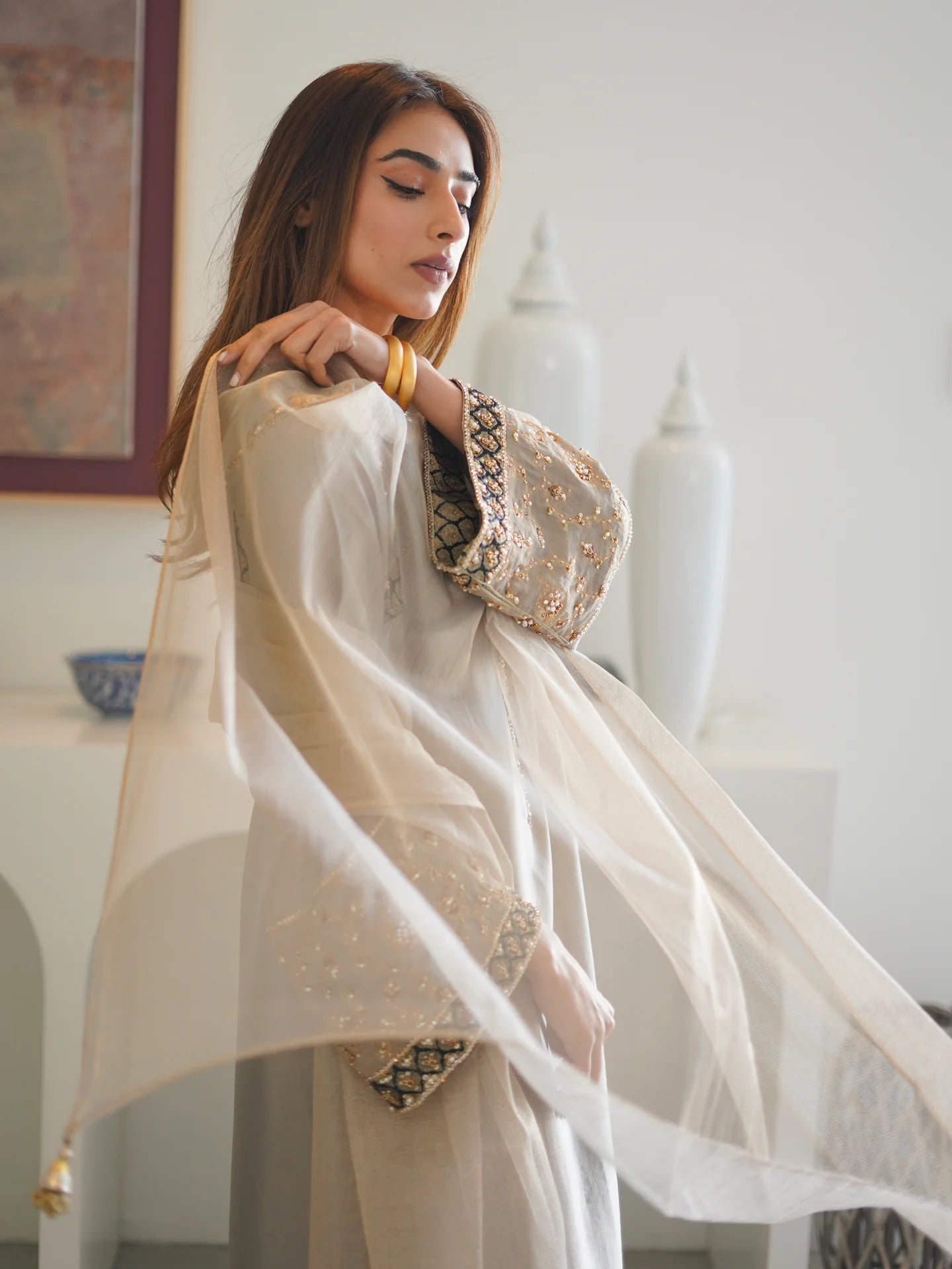 GANGA-JAMUNI ZARI DUPATTA | SAK ATELIER