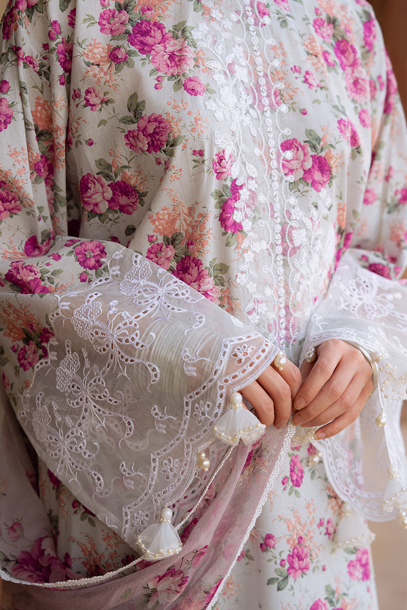 SPARKLING GEM-3PC PRINTED LAWN SUIT | Cross Stitch