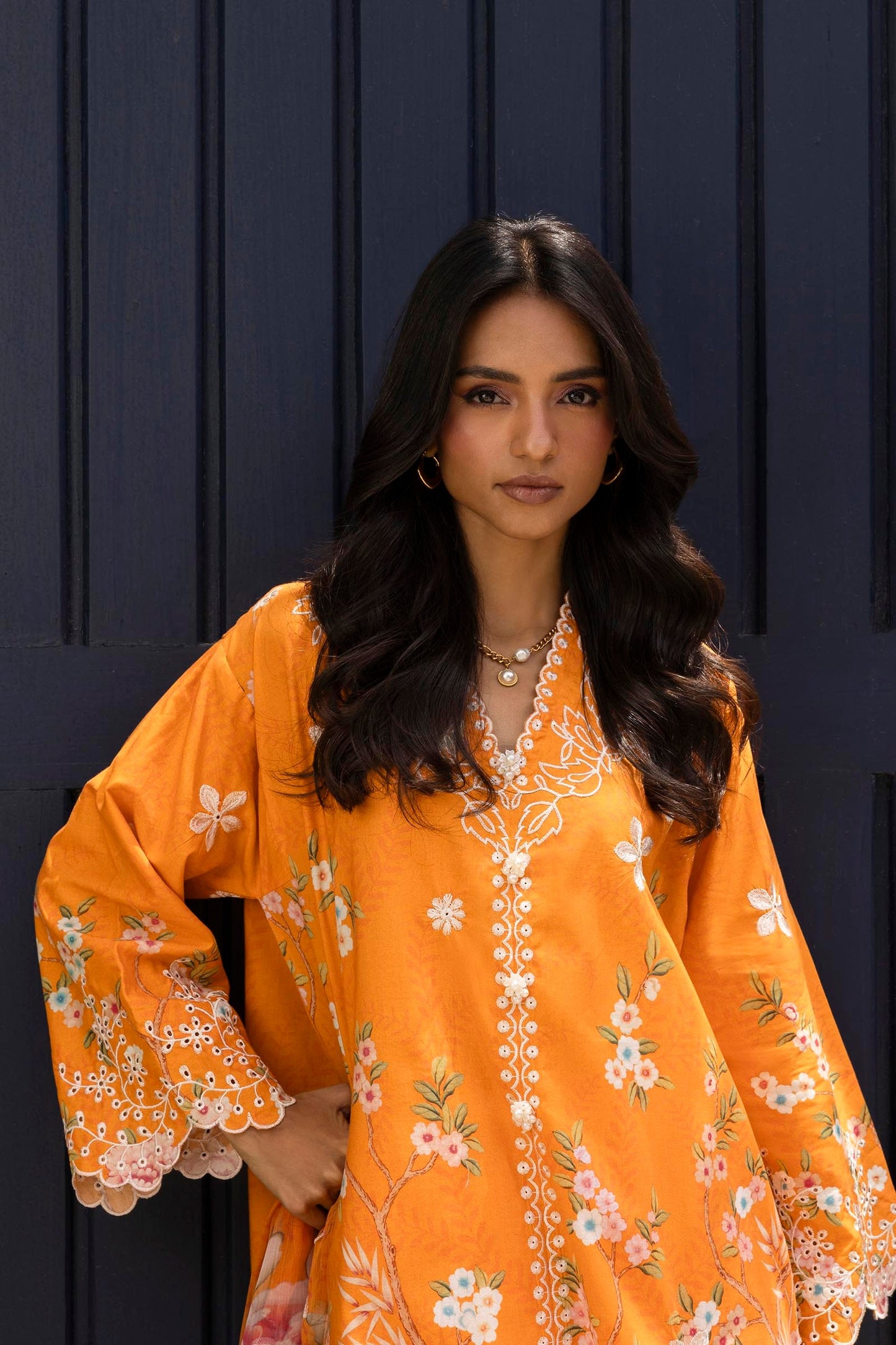 STITCHED LAWN EMBROIDERED SUIT SS25ESE262P3 | Sana Safinaz (RTS)