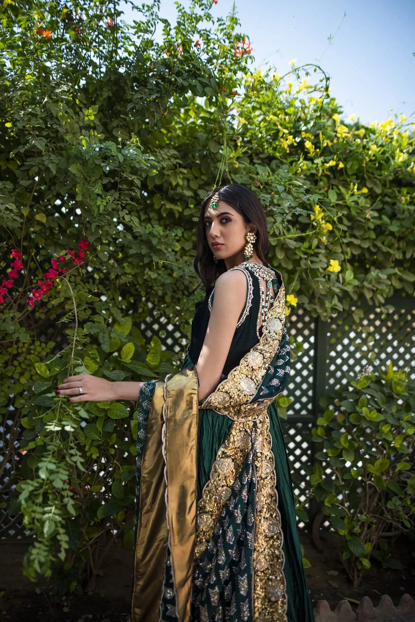 15216-Green | Velvet '25 | Ayesha Somaya