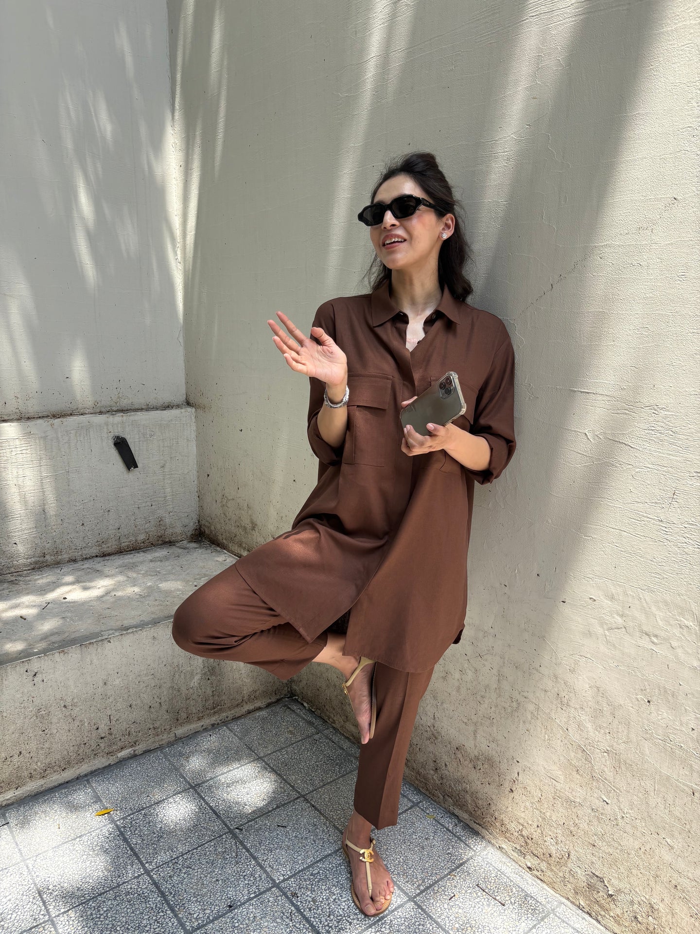 CHOCOLATE BROWN CAPRI SET | Sak Atelier
