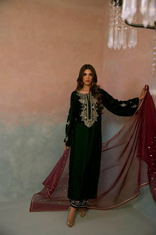 Enigma Green | Velvet '25 | Ayesha Somaya