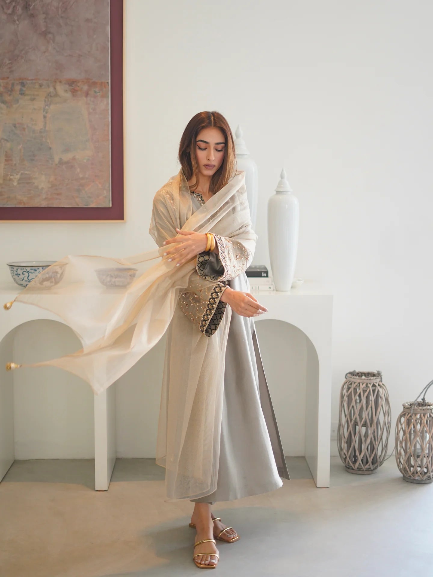 GANGA-JAMUNI ZARI DUPATTA | SAK ATELIER