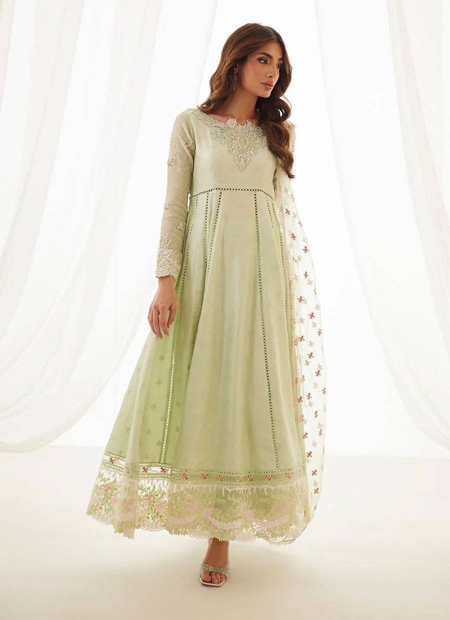 Leni Apple Green Shirt And Dupatta | LUXE PRET' 25 | FARAH TALIB AZIZ