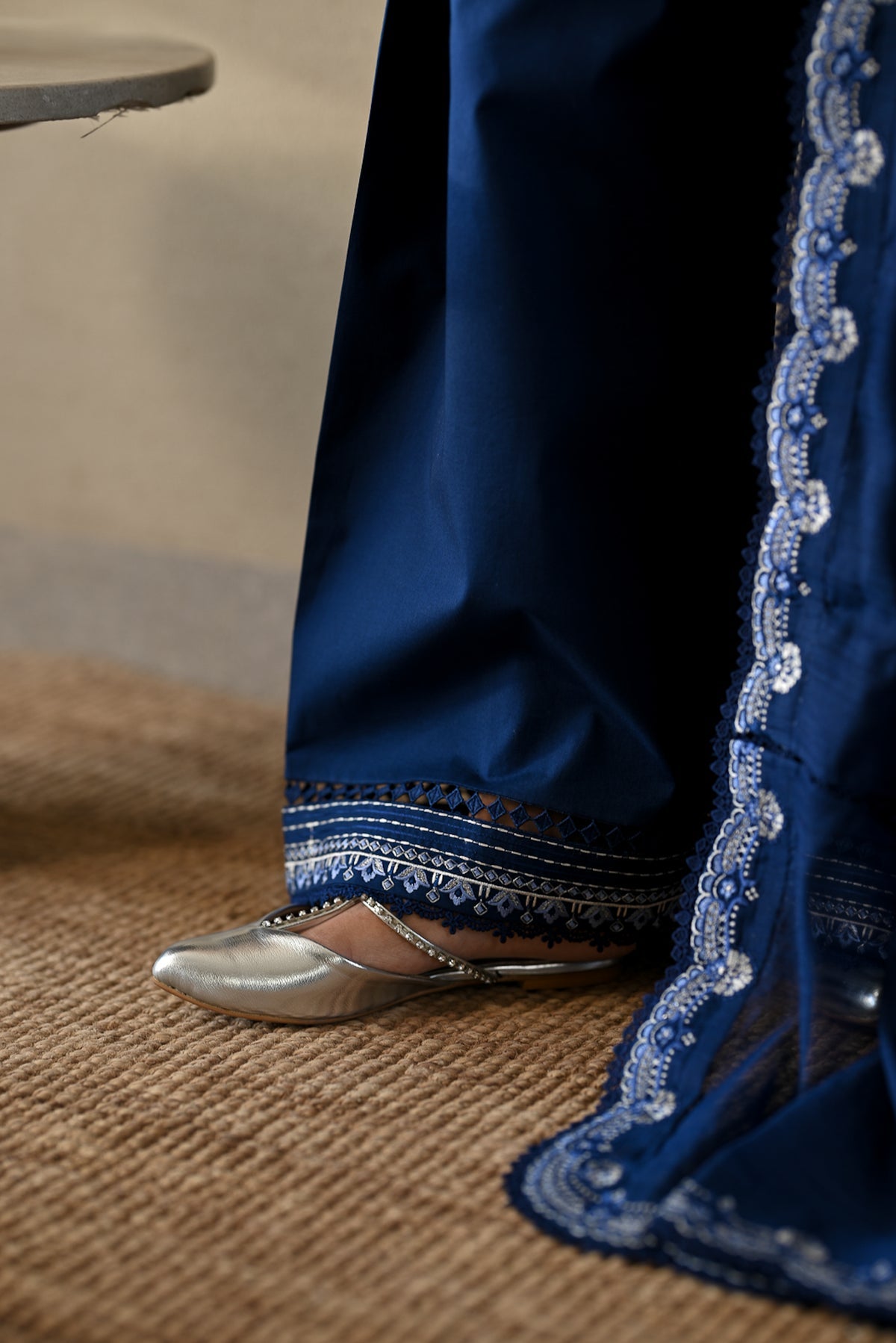 NAVY BLUE LUXURY EMBROIDERED 3PCS SET NPA3-25410 READY TO WEAR | Zaib