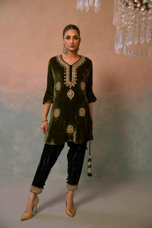 Raging Olive | Velvet '25 | Ayesha Somaya