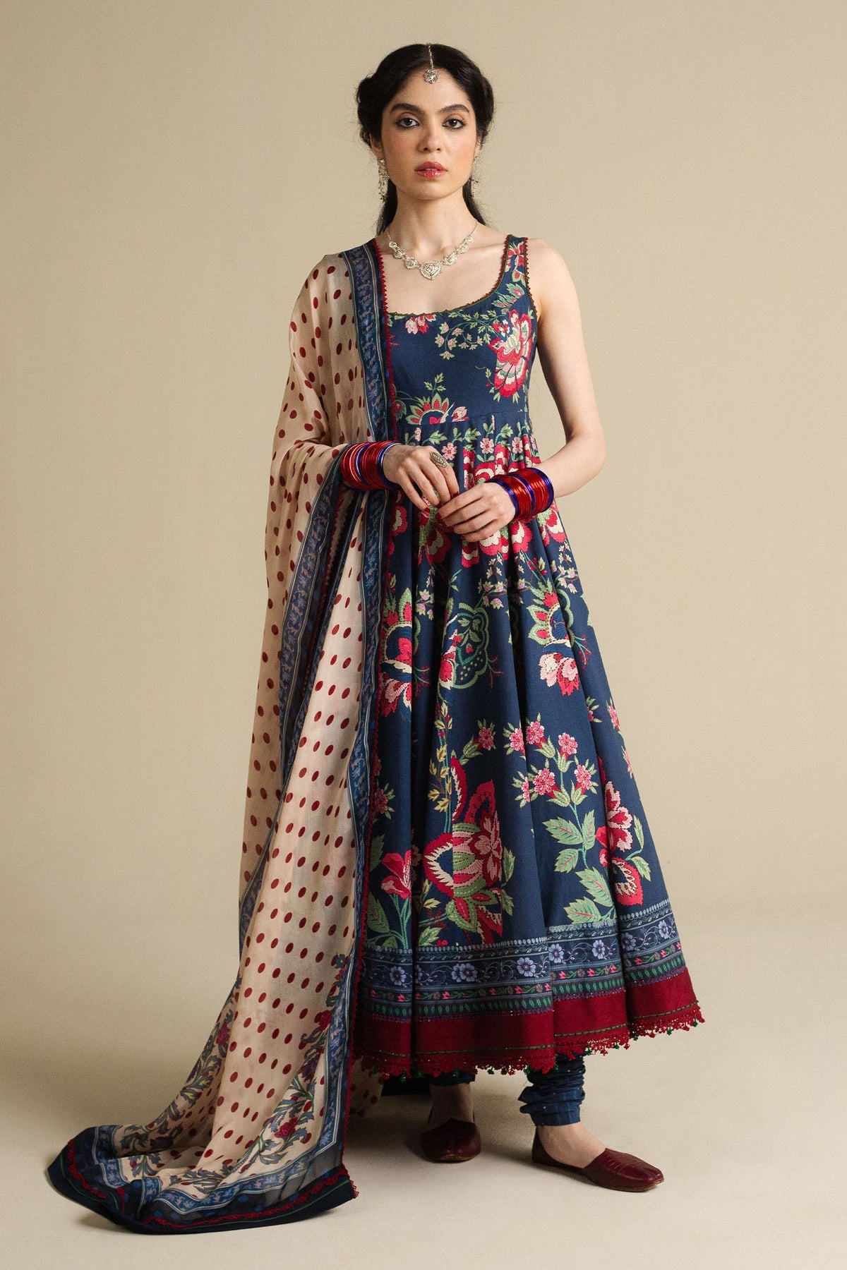 NEELOFUR-D4 | Zara Shahjahan Unstitched Anarkali’25 (RTS)