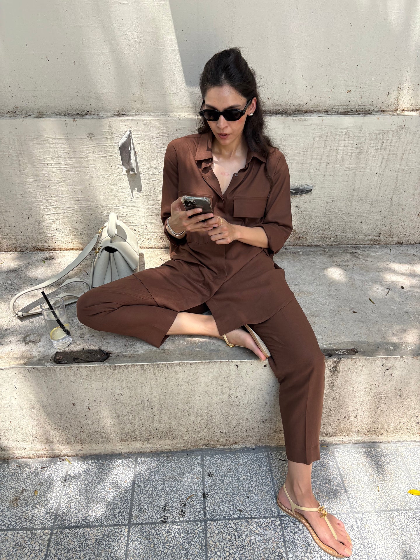 CHOCOLATE BROWN CAPRI SET | Sak Atelier