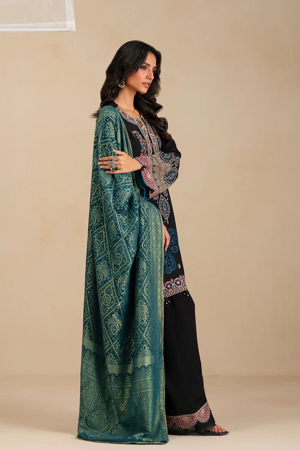 JET BLACK | E0792/203/902 | Unstitched Winter '25 | Ethnc