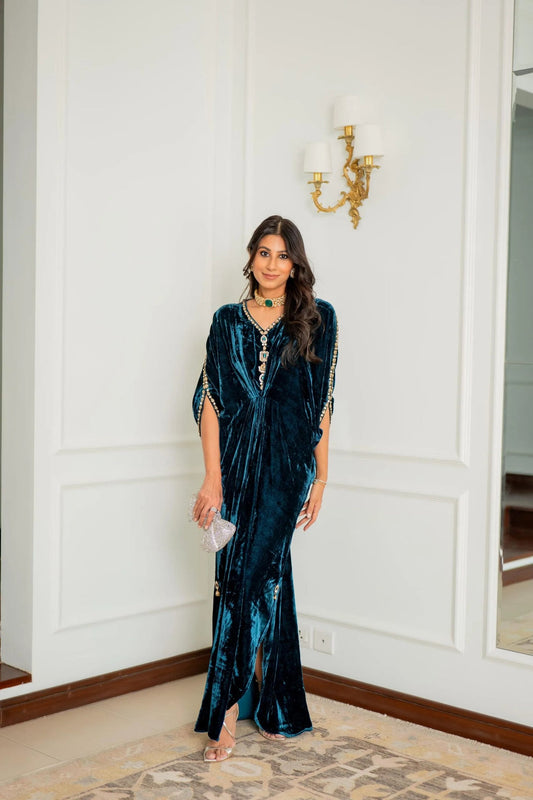 16626-Teal | Velvet '25 | Ayesha Somaya