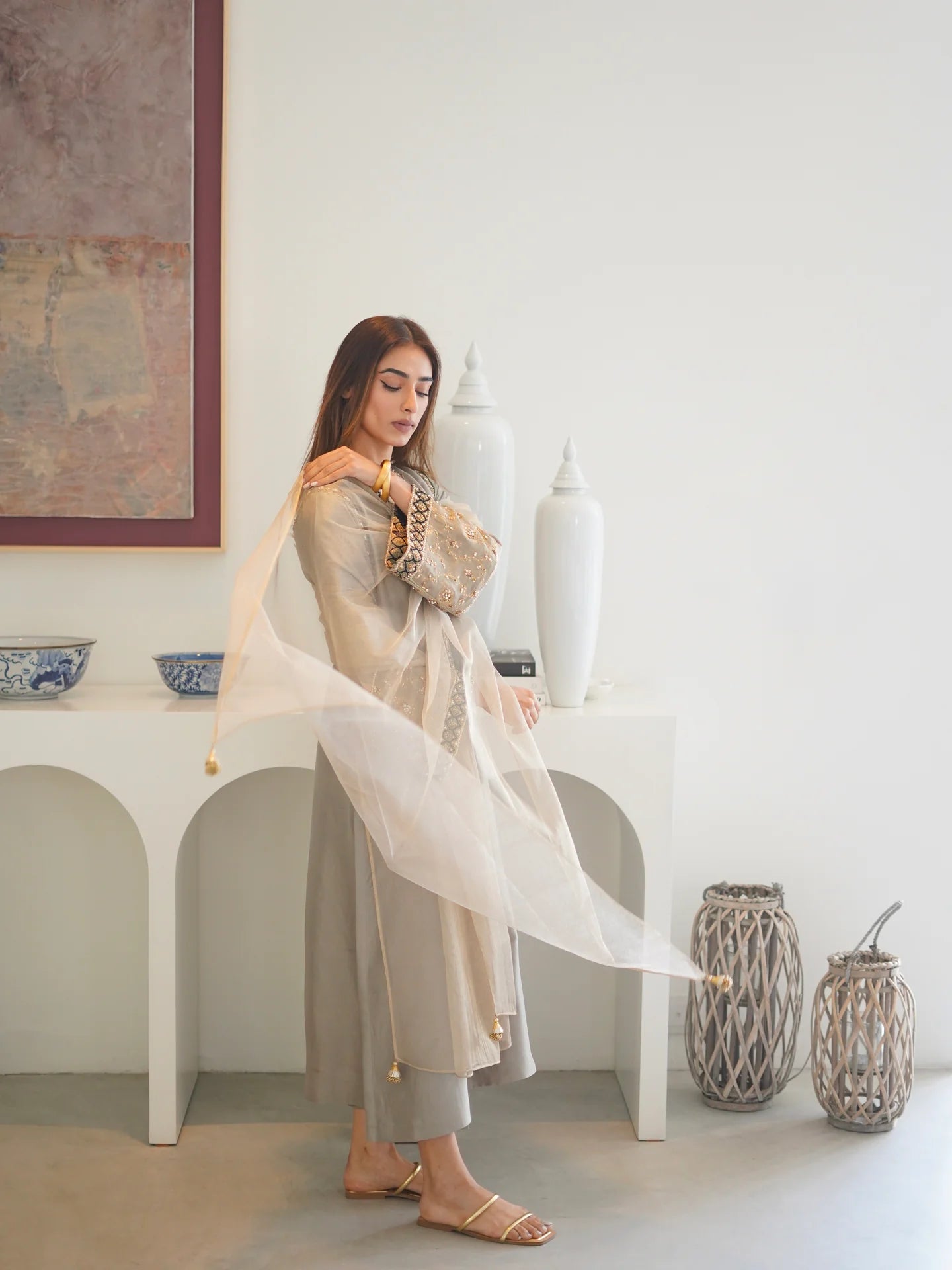 GANGA-JAMUNI ZARI DUPATTA | SAK ATELIER