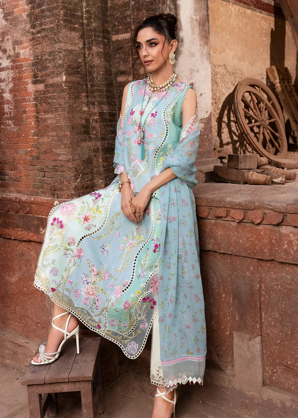 FAYE-7-B | Breeze Unstitched Lawn'26 | Saira Shakira
